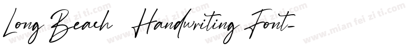 Long Beach   Handwriting Font字体转换